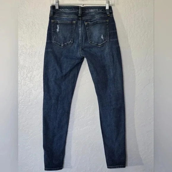 ♥️ Miss Me ♥️ | Embroidered Patch Floral Ankle Skinny Jeans Sz 26 - Picture 4 of 8